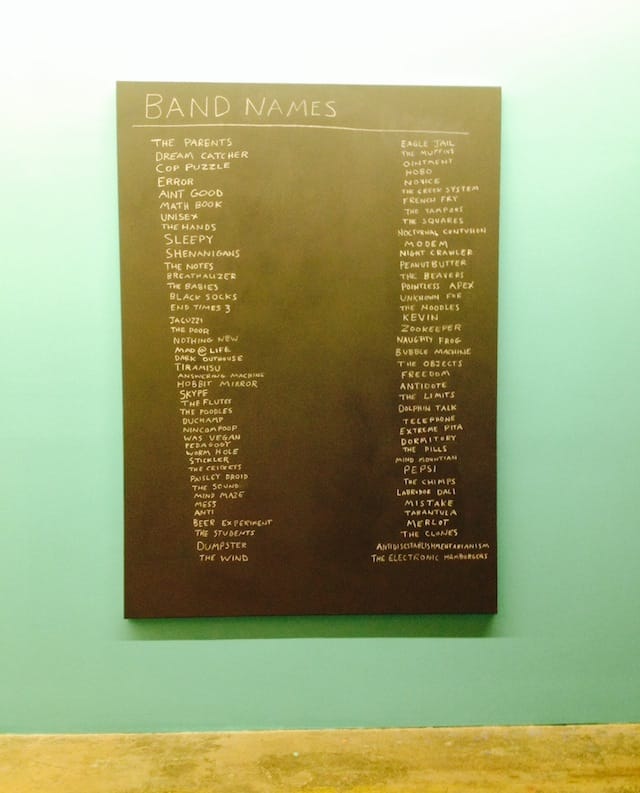 Scott Reeder, "Band Names" (2014)