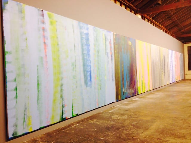 Scott Reeder, row of "Untitled" paintings (2014)