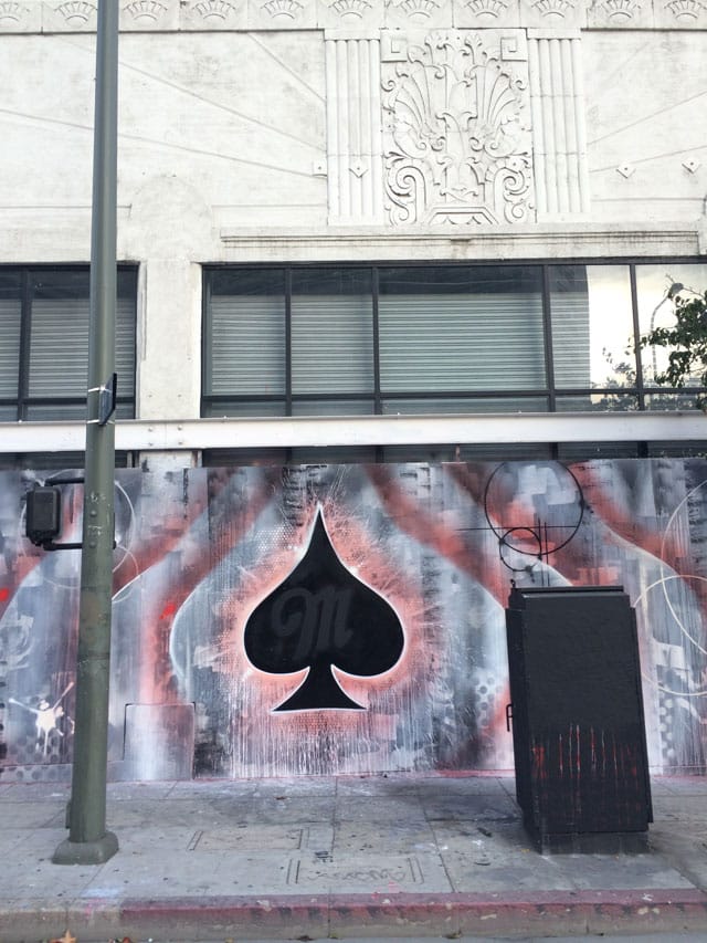 Close-up view of Risk’s Miller Fortune mural