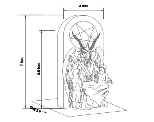 Satanic monument design (via The Satanic Temple)