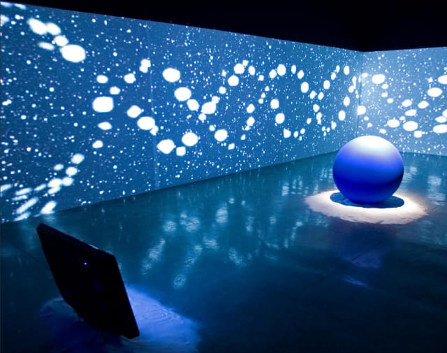 Detail of the cover of the October 2013 issue of SciArt in America, showing of the "Observe" exhibition at Williamson Gallery (photograph by Steven A. Heller/Art Center College of Design)