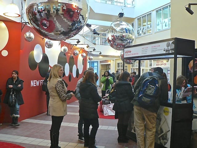 Sundance 2014 festivalgoers outside the main box office Photo by Steve Ramos