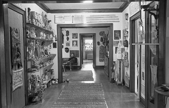 Ray Yoshida in his Chicago residence, c. 1974 (photo courtesy Mary Baber)