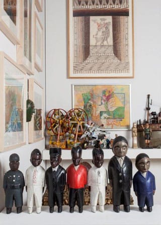 Detailed installation view, “Ray Yoshida’s Museum of Extraordinary Values” at the John Michael Kohler Arts Center, 2013 (John Michael Kohler Arts Center Collection) (click to enlarge)