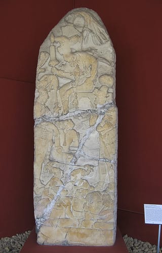 One of the ancient Mayan stele currently on display at the (image via Benjamin Chan's Flickstream)