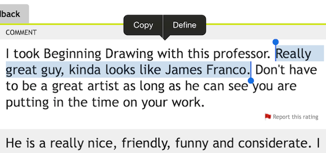 Adam could be James Franco