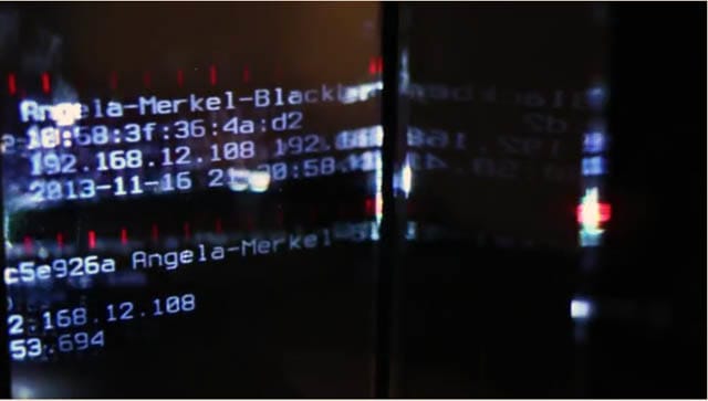 Simulation of smartphone information of Angela Merkel - all photos copyright the artists