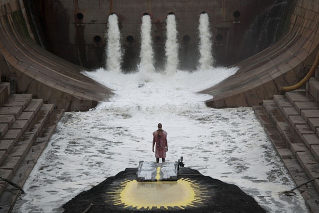 Matthew Barney and Jonathan Bepler, "River of Fundament: BA" (2014),  production still (photo: Hugo Glendinning) (© Matthew Barney) 
