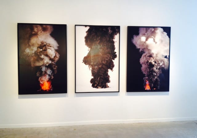 Kevin Cooley, "Controlled Burn #1," "Controlled Burn #3" and "Controlled Burn #7), all 2013