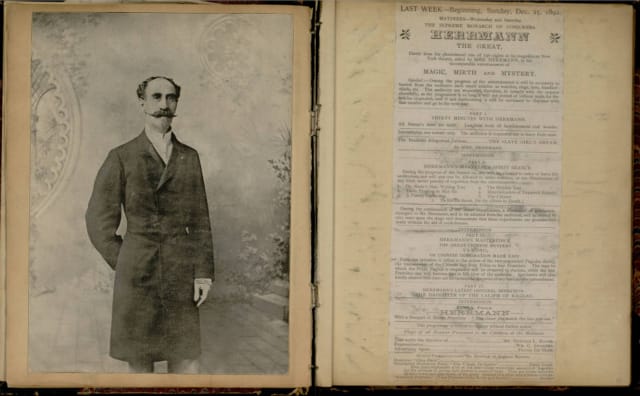 Houdini's "Dr. Merlin magic scrapbook" owned by Houdini (1867-96)