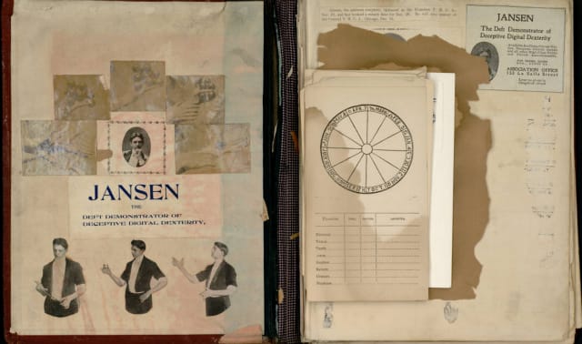 Herr Jansen scrapbook titled "Magician's Doings" (1854-1905)
