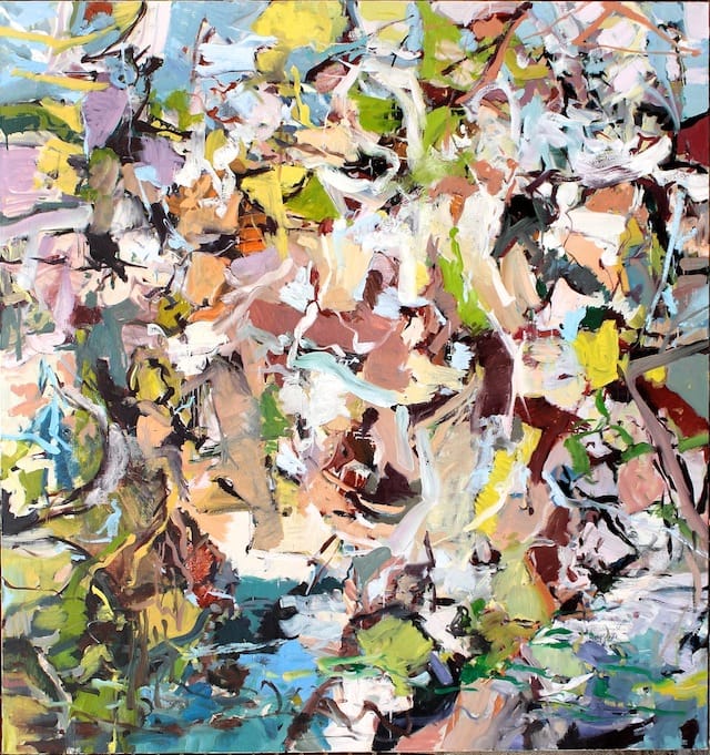 Ryan Cobourn, "Kundalini" (2014, oil on canvas, 78 x 72 inches (courtesy of Bryant Street Gallery, Palo Alto, CA)