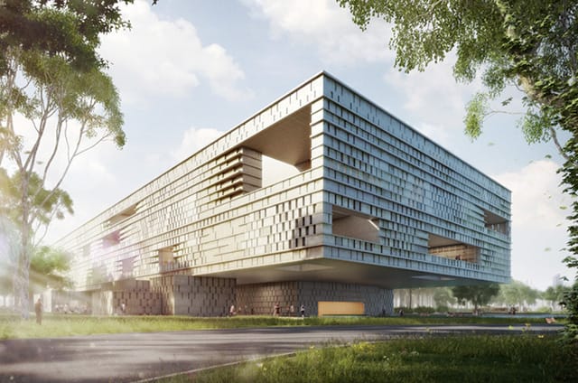 The design for the proposed Maya Museum in Guatalemala