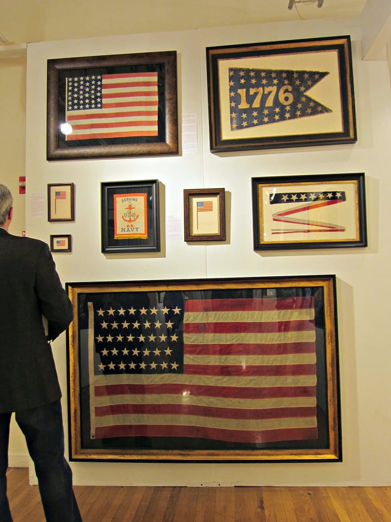 Flags at Jeff R. Bridgman American Antiques