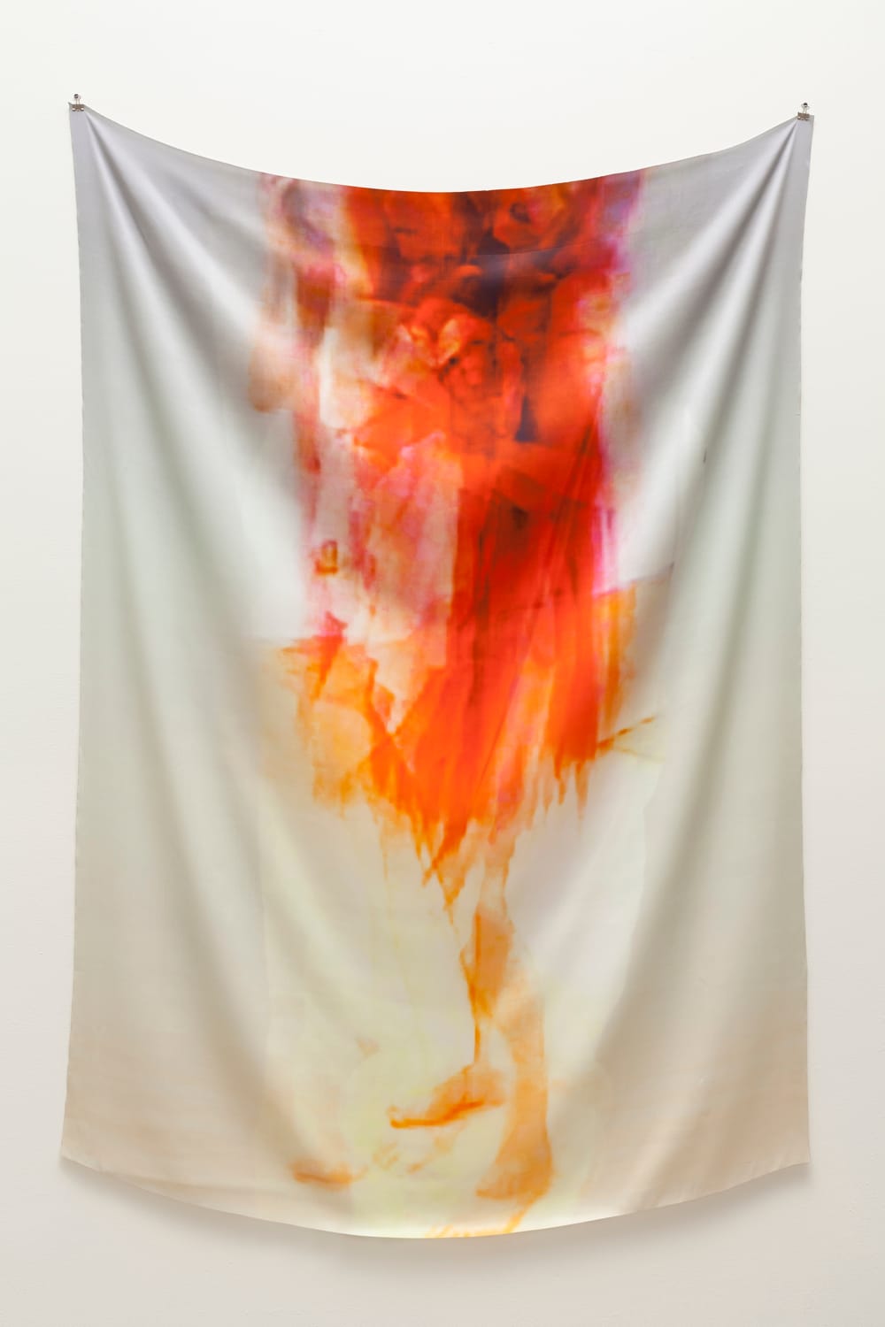 Petra Cortright, "psxvideo username password SARA homepage" (2013), digital painting on silk (photo courtesy of Aran Cravey Gallery)
