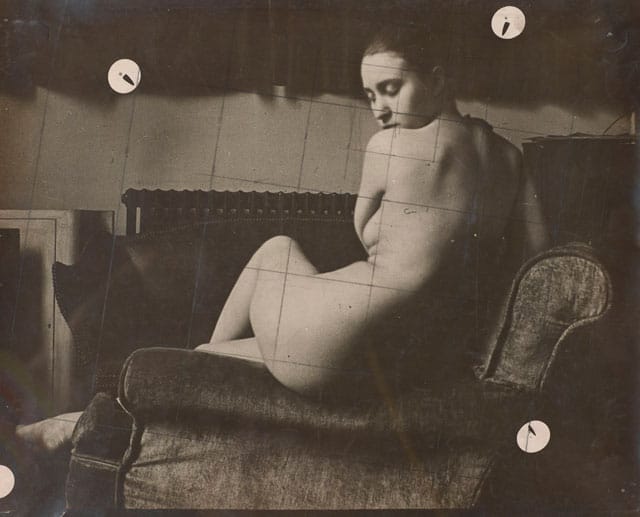 José Maria Sert, "Study for The Queen of Sheba" (c. 1920), gelatin silver print with pencil additions (Collection of Charles Isaacs and Carol Nigro)