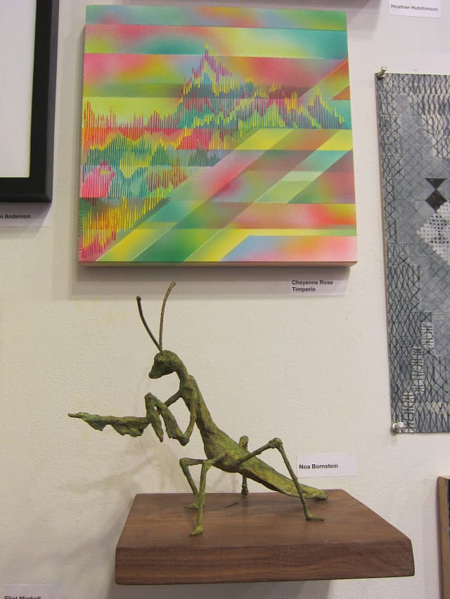Painting by Cheyenne Rose Timperio and sculpture by Noa Bornstein