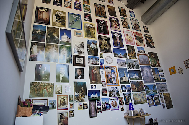 Detail view of "Return to Virtue" installation