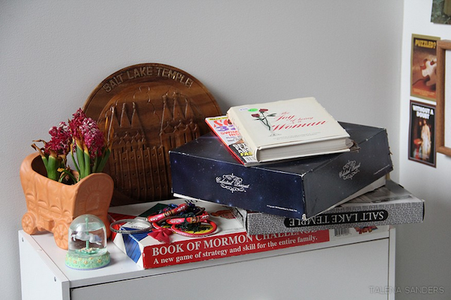 Detail view of "Return to Virtue" installation