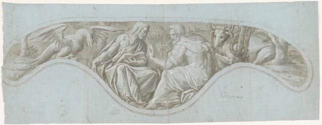iguel Barroso (ca. 1538–1590) Design for a Cope with SS. John and Luke, ca. 1587–89 Brown ink and wash, with opaque lead white, over black chalk, on blue paper The Morgan Library & Museum, New York; 1985.53 Purchased on the Lois and Walter C. Baker Fund, 1985 Photography: Graham S. Haber