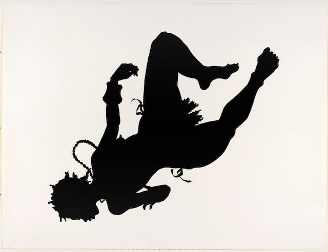 Kara Walker, "African/American," edition 22/40 (1998). Linocut, framed: 44 x 62", Collection of Jordan D. Schnitzer © Kara Walker. All images courtesy of the Jordan Schnitzer Museum of Art at the University of Oregon. 