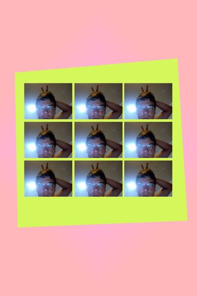 "Bunny bunny whoop," which Rutzmoser made for a series of prints that go along with the book