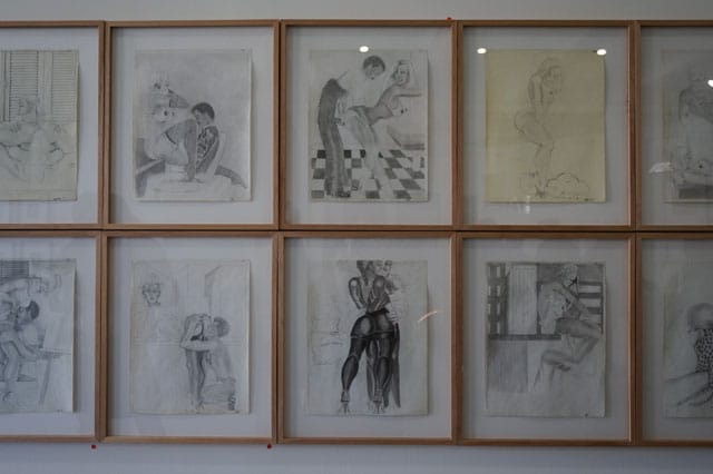 Also at Galerie Susanne Zander, William Crawford's untitled pencil on paper drawings