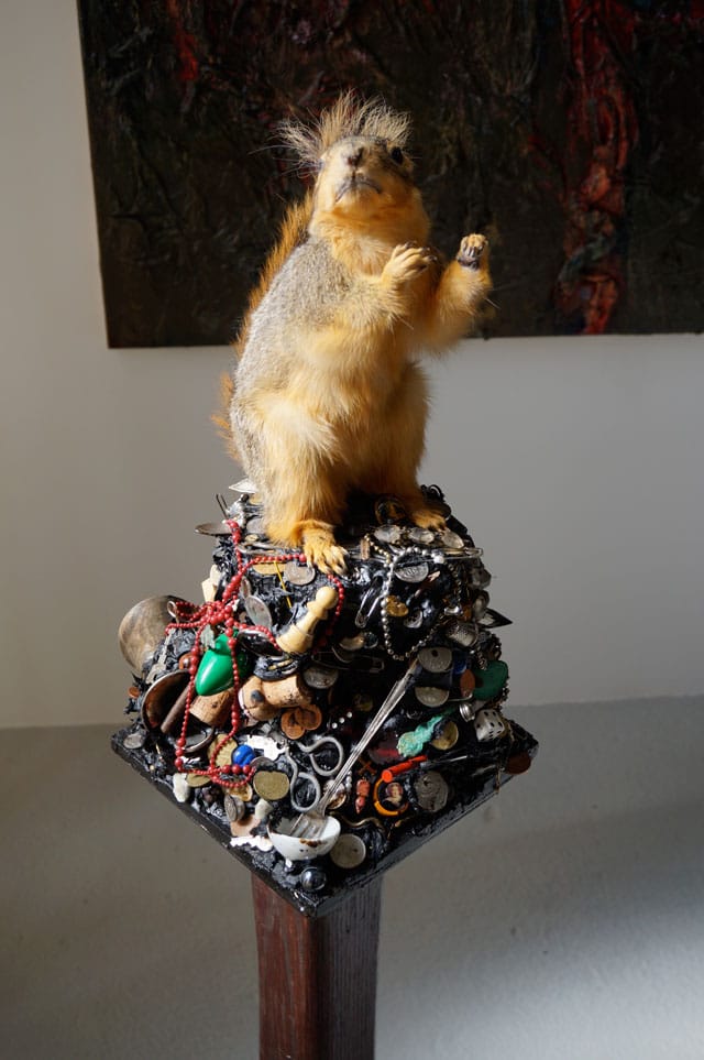 Mark Dion, "The Collector" (2014), at Galerie Nagel Draxler's booth (click to enlarge)