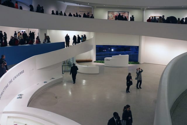 The museum's first floor was cleared by security shortly after the action was completed