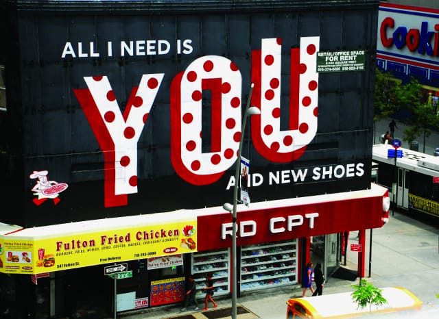 "All I Need Is You, and New Shoes" in Brooklyn (photograph by Matthew Kuborn)