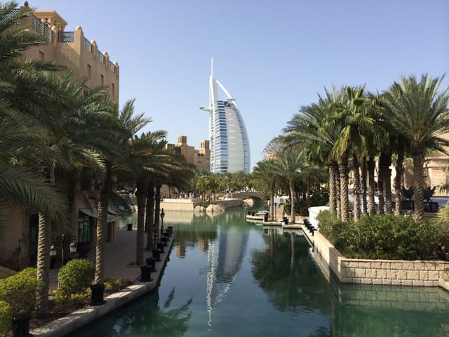 A view of the Madinat Jumeirah resort, where Art Dubai 2014 took place.