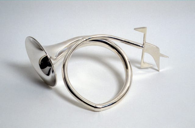 th,&nbsp;1991, silver plated brass, 12 x 7 x 5 inches