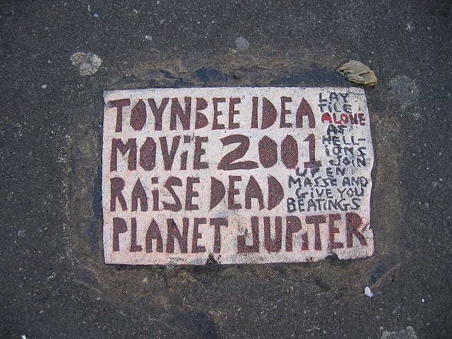 Toynbee Tile in Philadelphia (photograph by Bruce Durling, via Flickr)