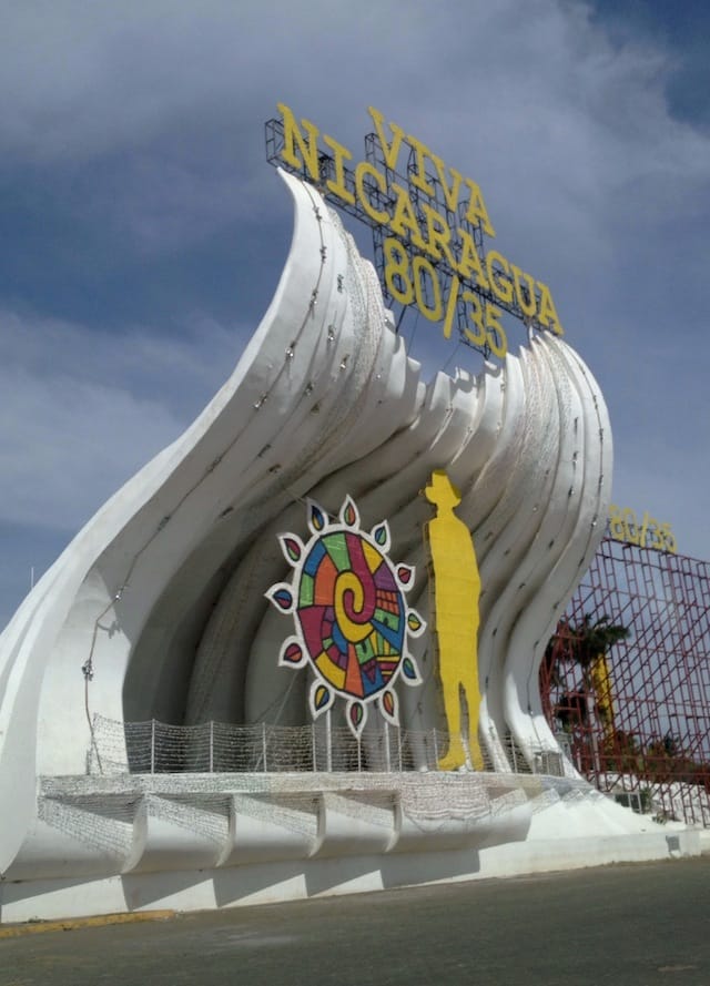 One of many monuments to Sandino in Managua. 