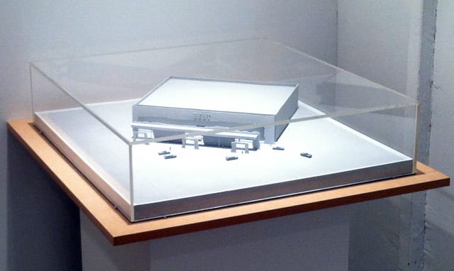 The model for BEST Cutler Ridge on display at the Carriage Trade gallery. (photography by the author for hyperallergic)