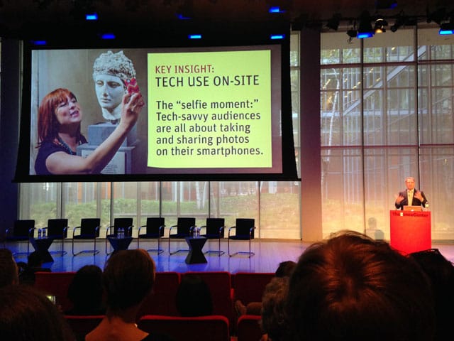 Arthur Cohen presenting the findings of Culture Track 2014 (all photos by the author for Hyperallergic)