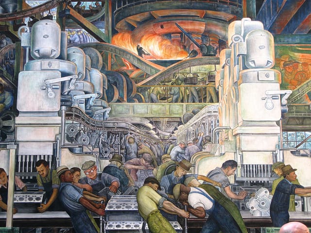 Diego Rivera, "Detroit Industry" (photograph by cdschock, via Flickr)
