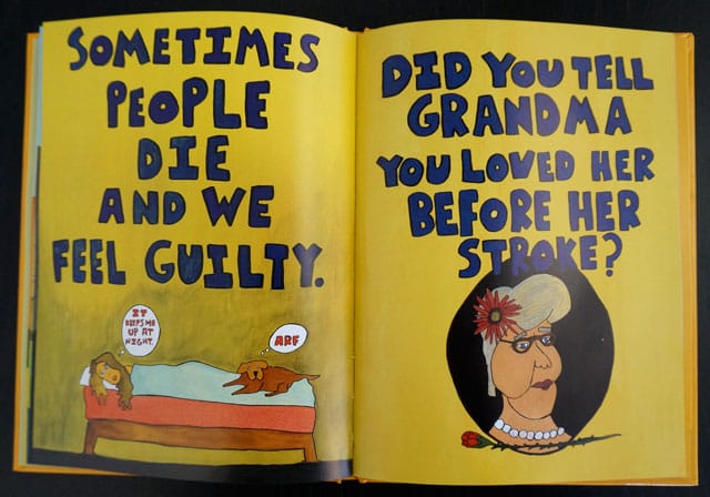 Spread from Ken Tanaka and David Ury's 'Everybody Dies' (all photos by the author for Hyperallergic)