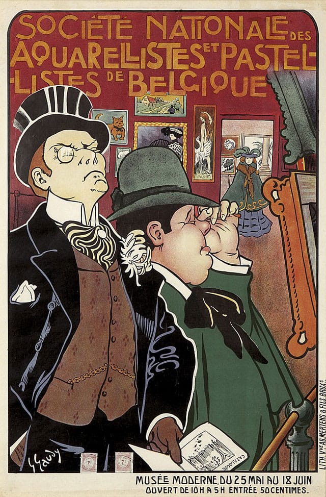 Georges Gaudy, "Societe Nationale des Aquarellistes et Pastellistes" (1900), lithograph (image via auctionzip.com)
