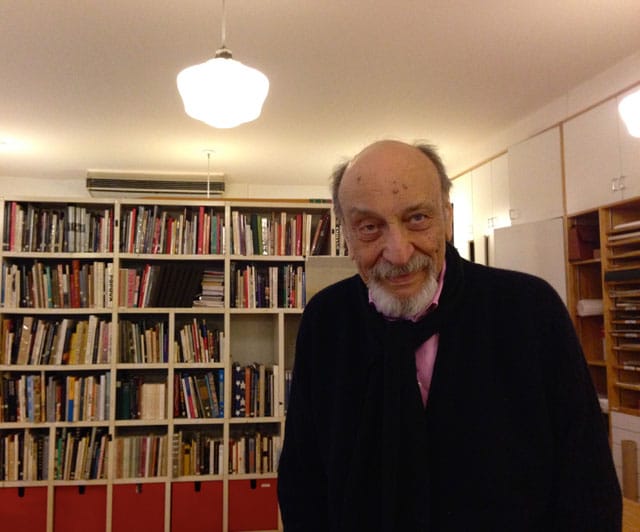 Milton Glaser in his studio (photo by the author for Hyperallergic)
