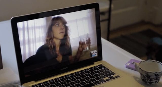 Liv and Skyler Skype with each other and discuss their relationships. (screenshot by the author)