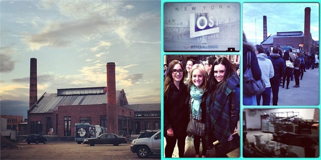 User generated photos of the venue, the Knockdown Center, show you the industrial facade. (images via ten1000things' Instagramfeed and ncrfashion's Instagramfeed)