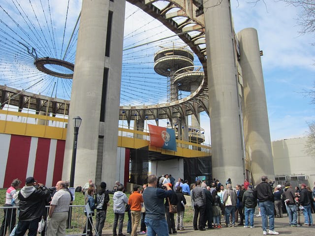 Lines outside the New York State Pavilion