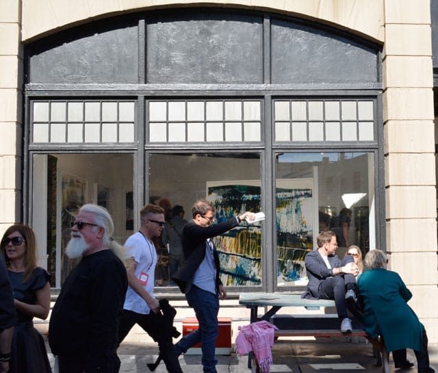 Outside view of Mariah Robertson's work at M+B