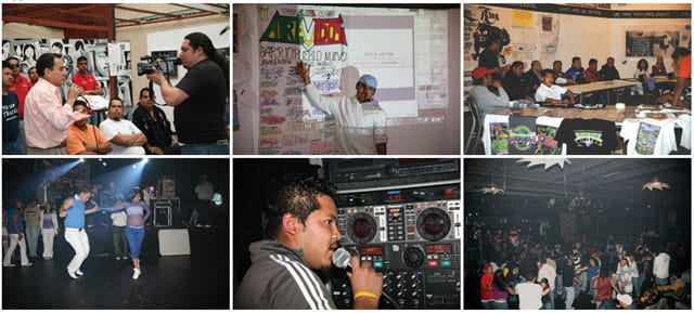 Video stills from Pedro Lasch’s Sonido Tianguis Transnacional, Chapter 3 - North Carolina, 2007. (Courtesy the artist.)