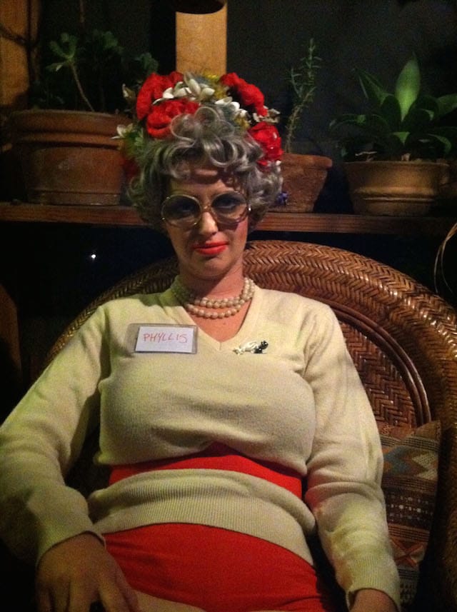 A portrait of Phyllis McGillicuddy, film enthusiast and Prescott fanatic.