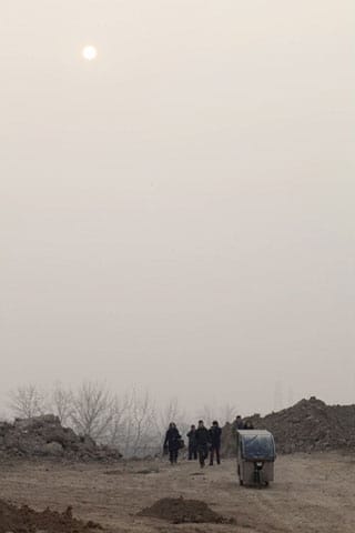 From the shooting of "The Sand Storm"