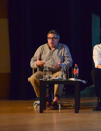 Mark Dion at the Slide Slam (courtesy AMNH)