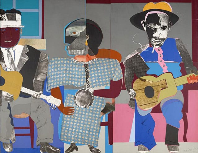 Romare Bearden's "Soul Three" (1968) is one of the artworks chosen by the Dallas Museum of Art. (image via arteverywhereus.org)