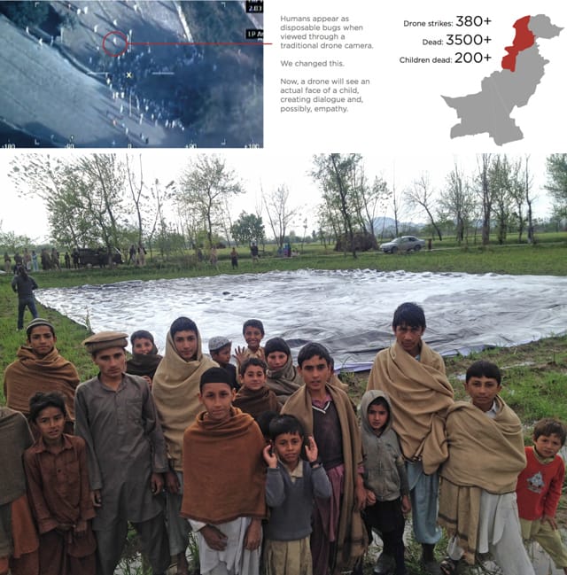 Local Pakistani residents near the #NotaBugSplat image on the group. (all images via notabugsplat.com)